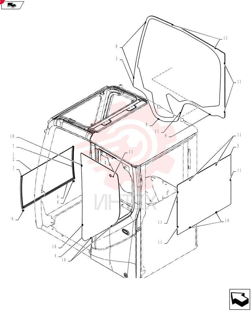 Схема (SK235SRLC-2) - SHORT RADIUS EXCAVATOR ASN YU06-03001- (1/01-12/06) YF02C00015F1 (8)