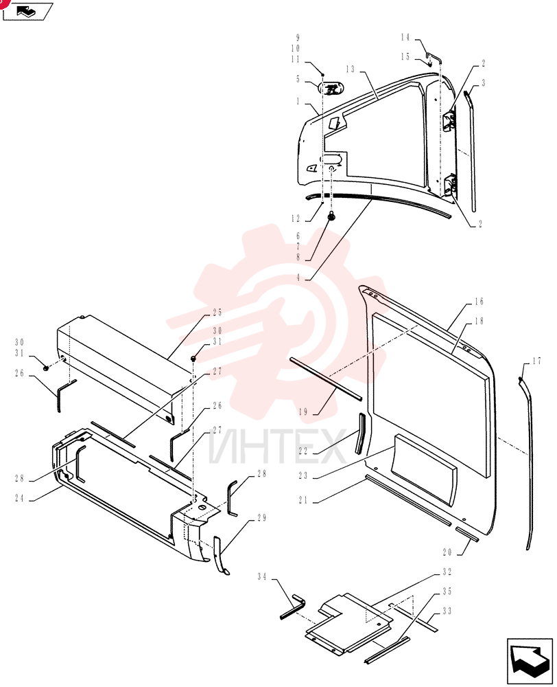 Схема (SK235SRLC-2) - SHORT RADIUS EXCAVATOR ASN YU06-03001- (1/01-12/06) YF21C00035F1 (5)