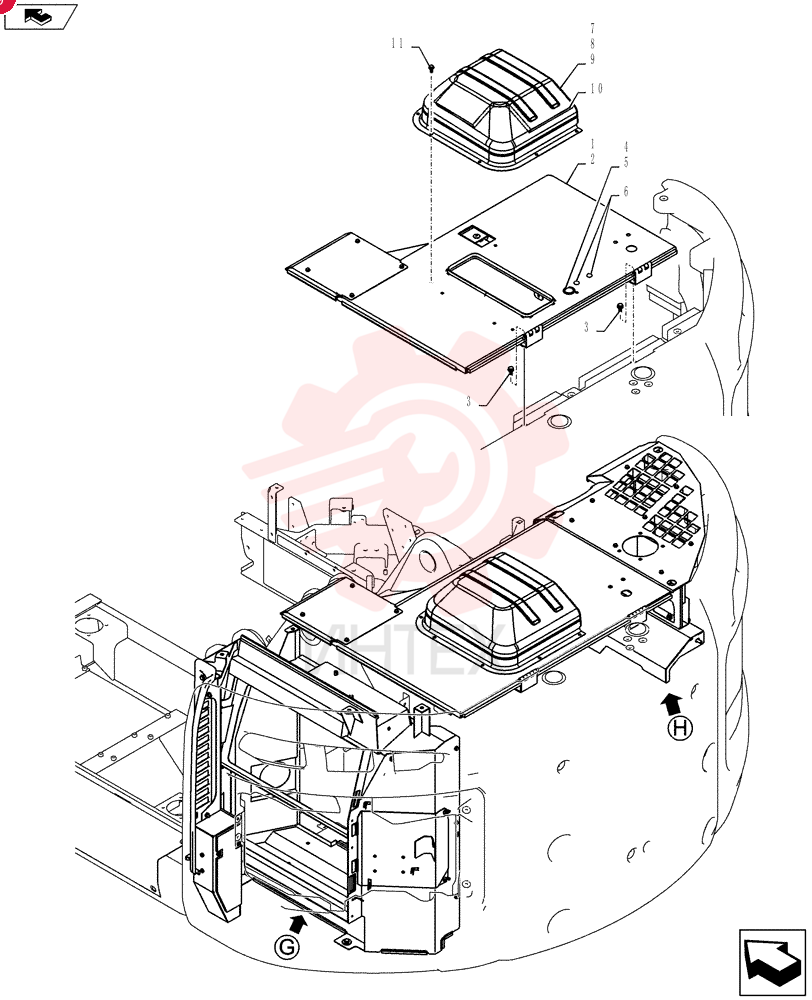 Схема (SK235SRLC-2) - SHORT RADIUS EXCAVATOR ASN YU06-03001- (1/01-12/06) YF21C00035F1 (6)