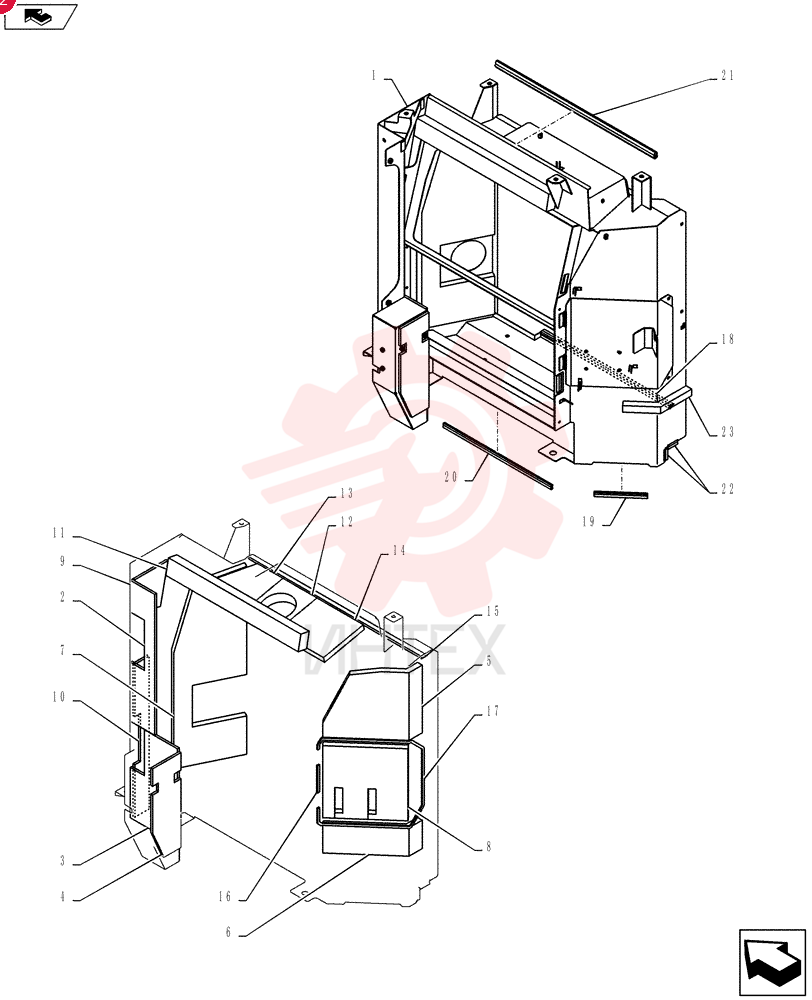 Схема (SK235SRLC-2) - SHORT RADIUS EXCAVATOR ASN YU06-03001- (1/01-12/06) YF21C00035F1 (8)