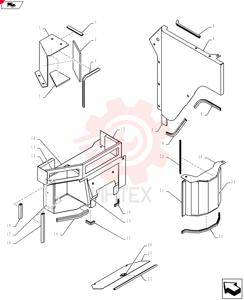 Схема (SK235SRLC-2) - SHORT RADIUS EXCAVATOR ASN YU06-03001- (1/01-12/06) YF21C00035F1 (13)