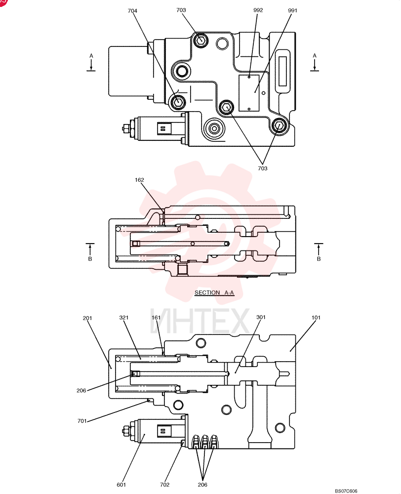 HYDRAULIC VALVE YN30V00104F1 (1)