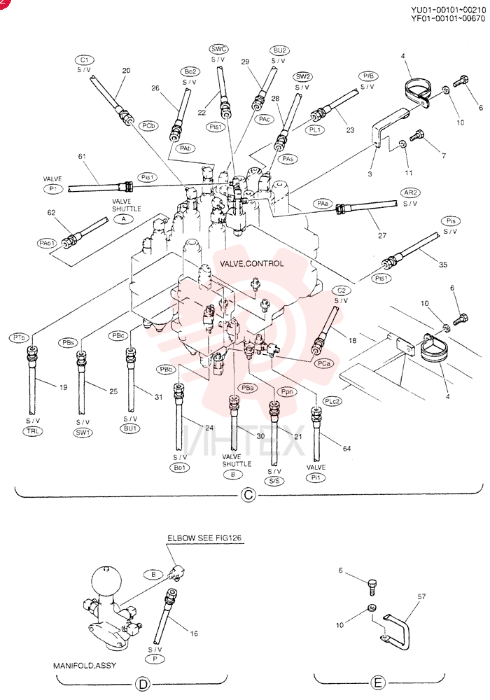 CONTROL LINES, VALVE YN64H00092F2 (1)