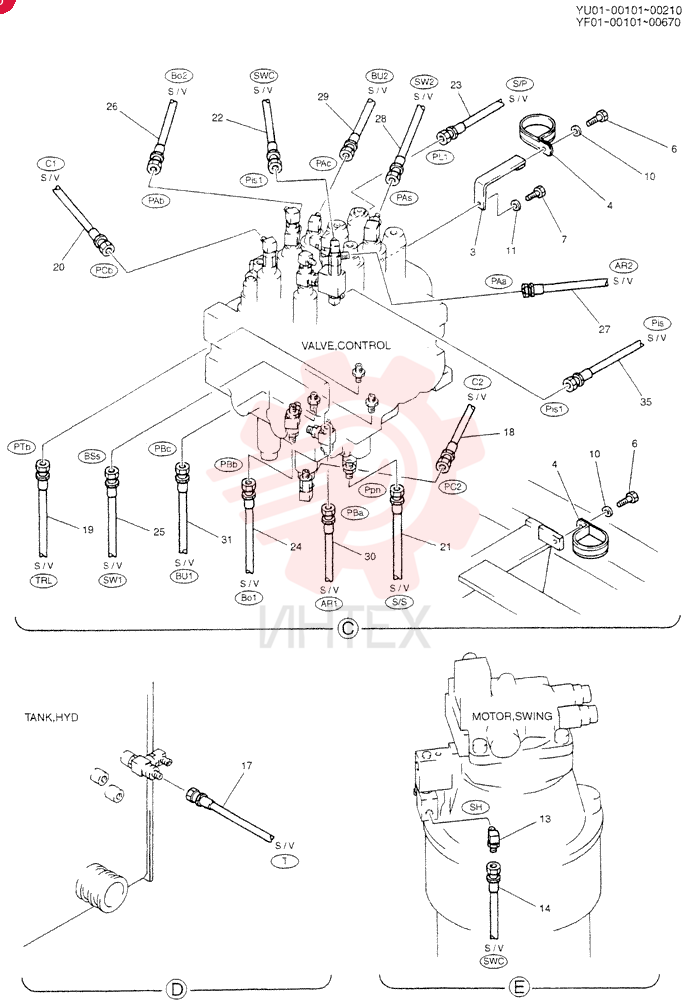CONTROL LINES, VALVE YN64H00050F1 (2)