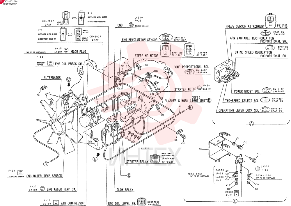 HARNESS ASSY, UPP, APPLICABLE NO.: YU01-00101 YN13E00027F1 (4)