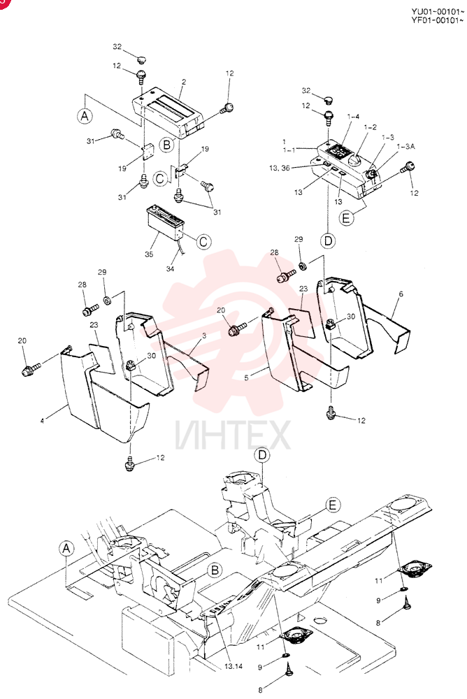 PANEL ASSY, INSTRUMENT (AM/FM 2 SPEAKER) YN17M00023F1 (2)