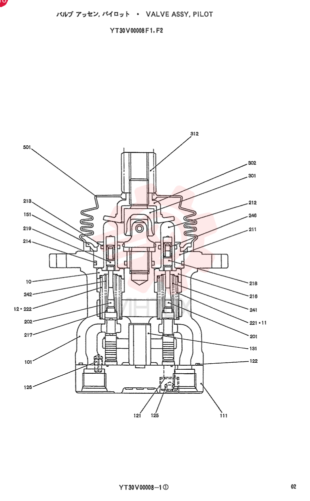 VALVE ASSY, PILOT, QTY-F1: F1, QTY-F2: F2
