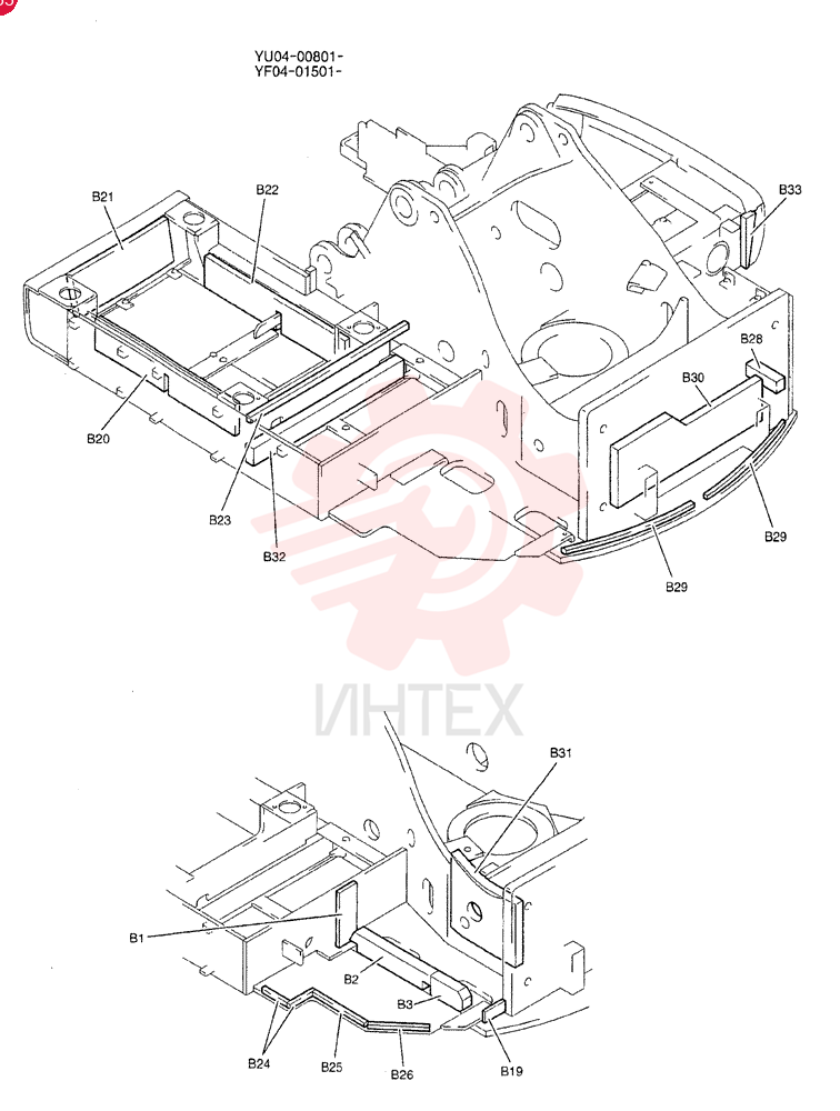 FRAME ASSY, UPP YF52F00006P1 (2)