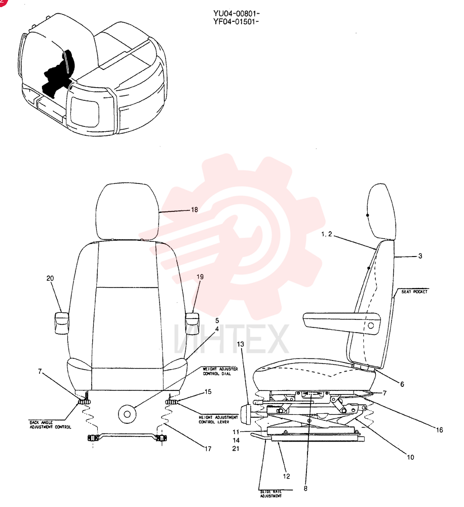 SEAT ASSY. YT25M00025F1