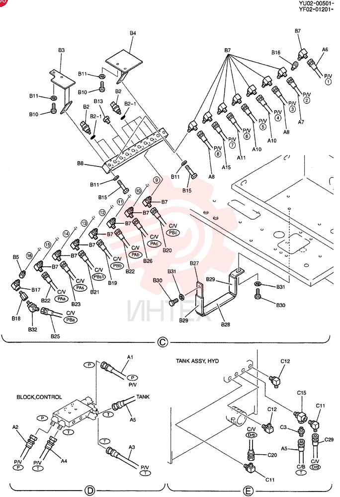 CONTROL LINES,REMOTE YF68H00004F1 (3)