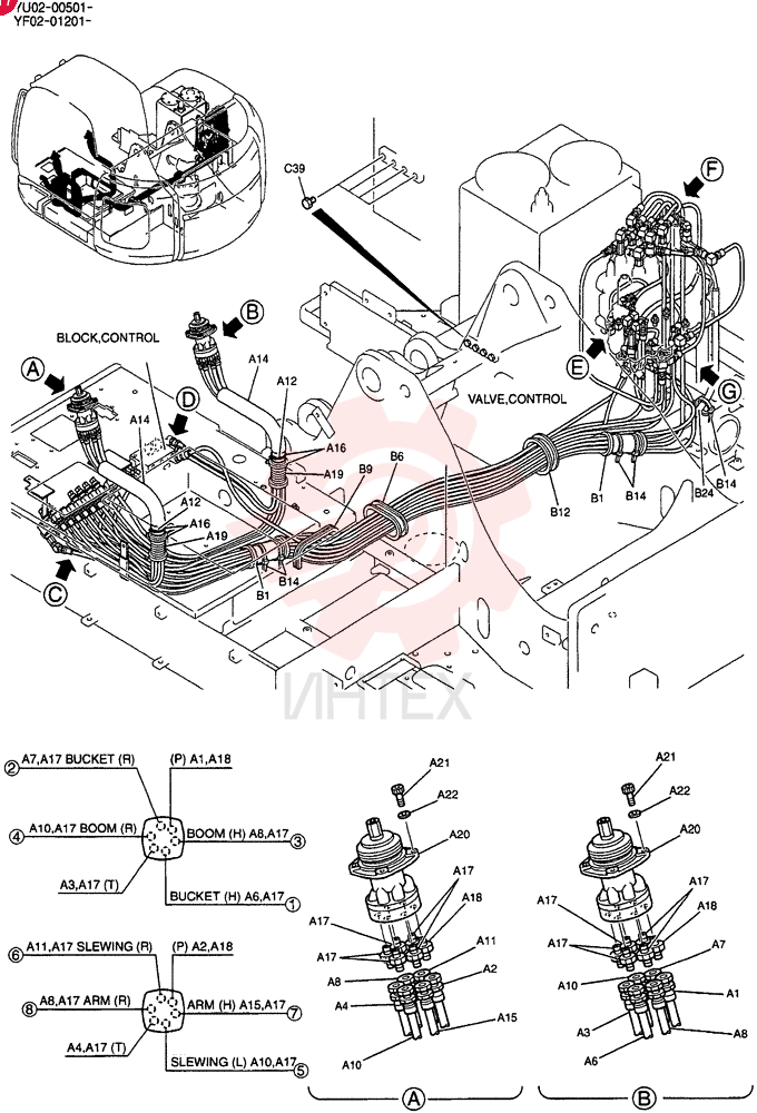 CONTROL LINES,REMOTE YF68H00004F1 (4)
