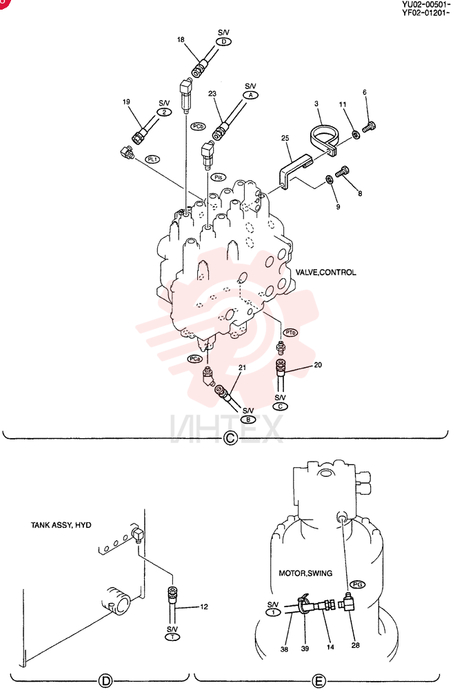 CONTROL LINES,VALVE YF64H00011F1 (2)