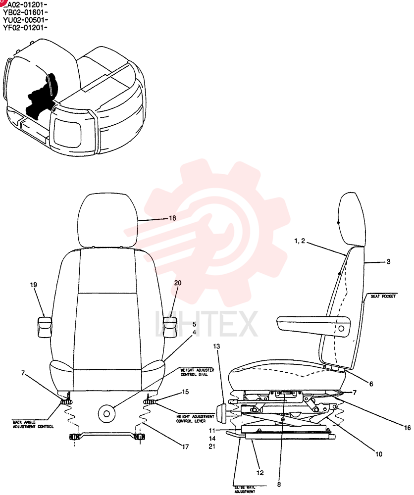 SEAT ASSY. YT25M00027F1
