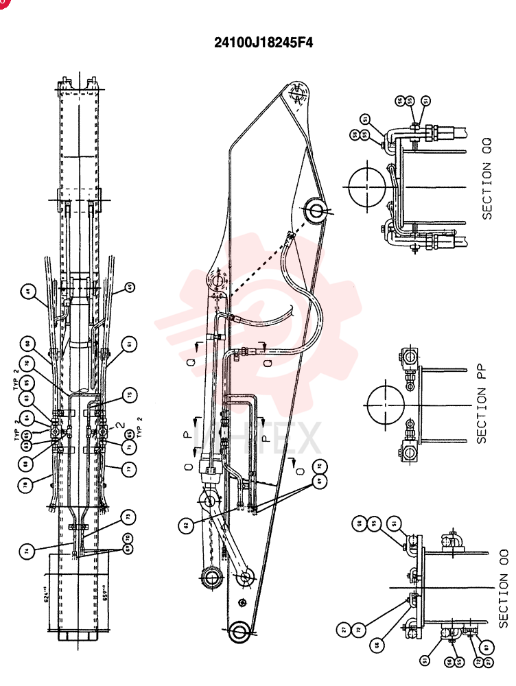 ARM, 3.4M, (11FT 2in) (OPTION-N.A.) 24100J18245F1 (2)