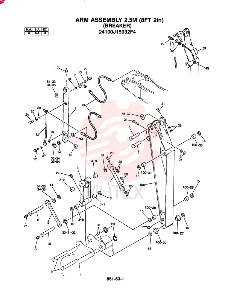 ARM ASSY, 2.5M (BREAKER) (OPTION - N.A., E.C.) 24100J15932F4 (2)