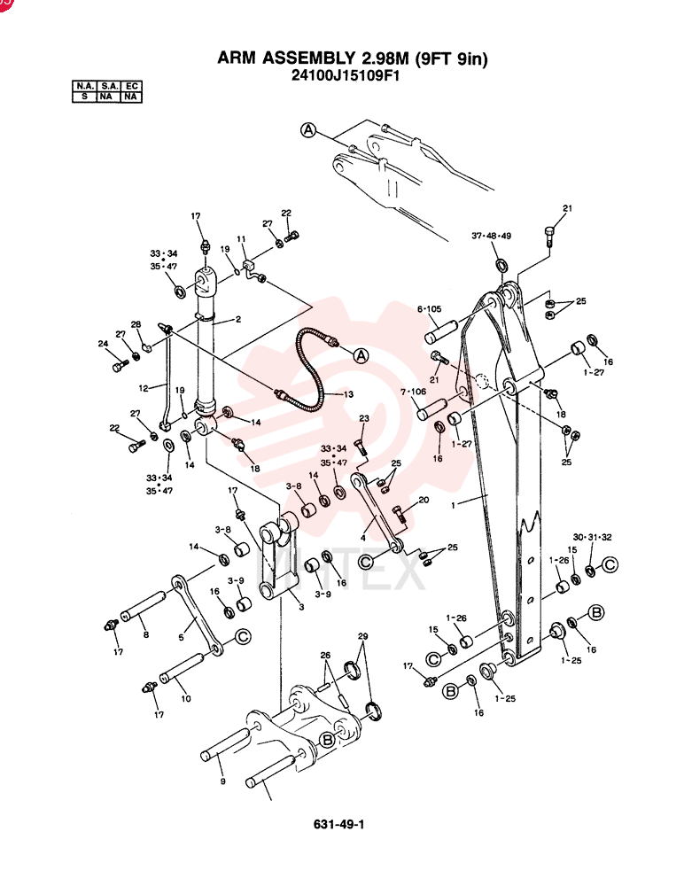 ARM ASSY. 2.98M (STANDARD) (NA)