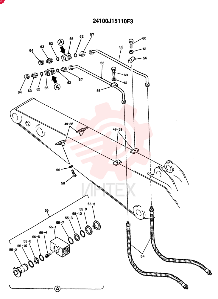 ARM ASSY., 3.66M (NIBBLER & BREAKER) (OPTION - N.A., E.C.) 24100J15110F3 (1)