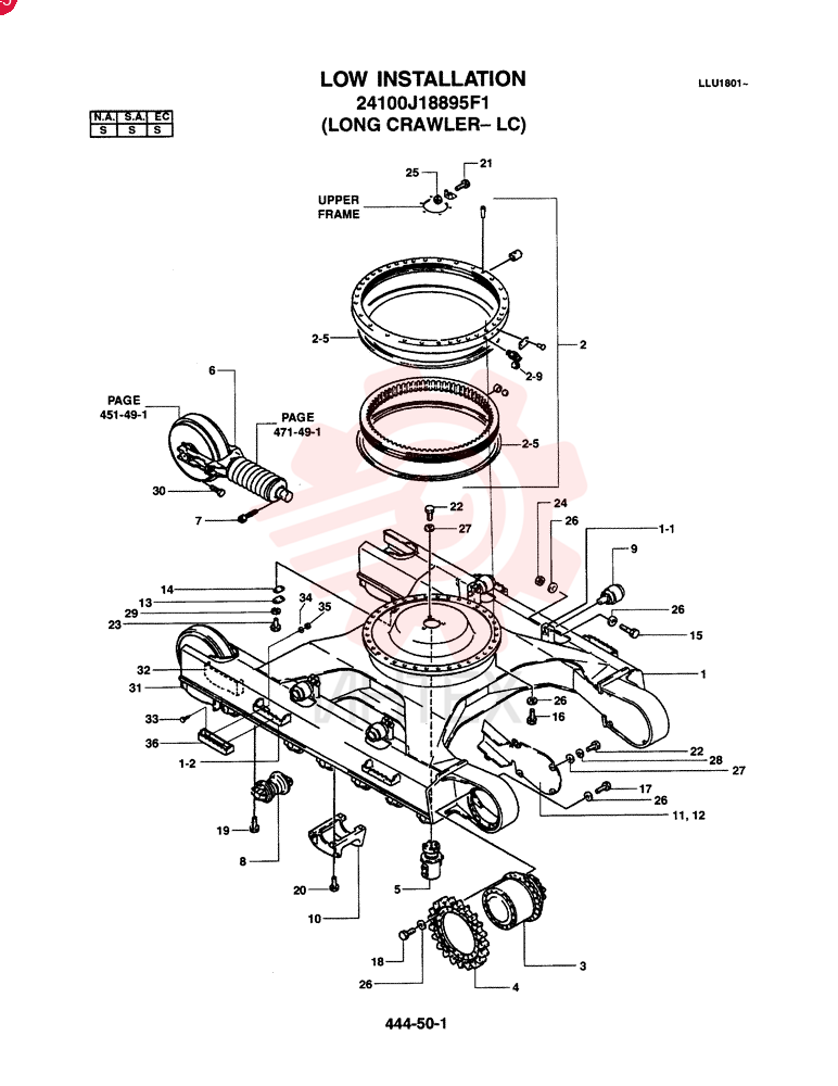 LOW INSTALLATION (N.A., S.A., EC) (LONG CRAWLER - LC) 24100J18895F1