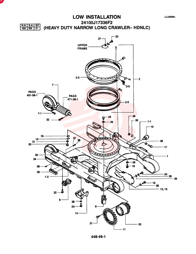 LOW INSTALLATION (OPTIONAL - EC) (HEAVY DUTY NARROW LONG CRAWLER - HDNLC) 24100J17336F2