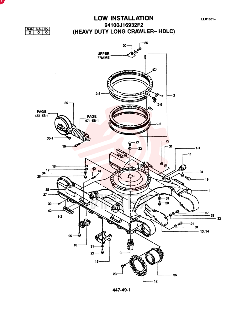 LOW INSTALLATION (OPTIONAL) (HEAVY DUTY LONG CRAWLER - HDLC) 24100J16932F2