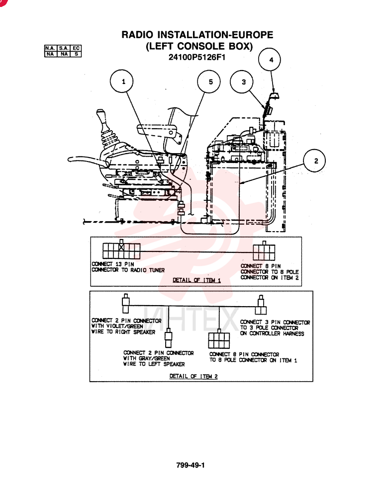 RADIO INSTALL.-EUROPE (LEFT CONSOLE BOX) 24100P5126F1