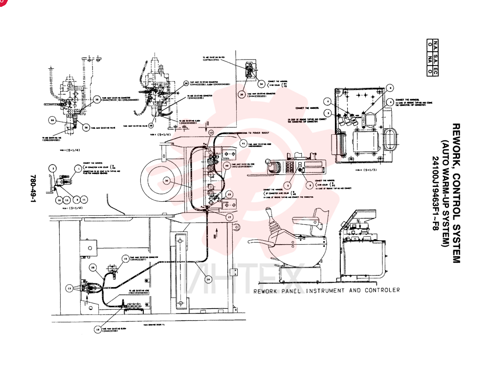 Схема (SK250) - MARK IV EXCAVATOR ASN LQU0101 (GLOBAL) (1/04-12/05) 24100J19463F1 (4)