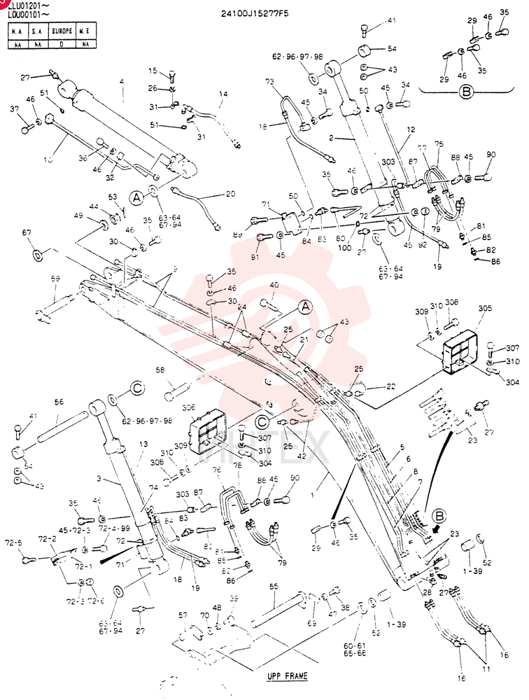 BOOM ASSY, 6. 02M 24100J15277F5 (2)
