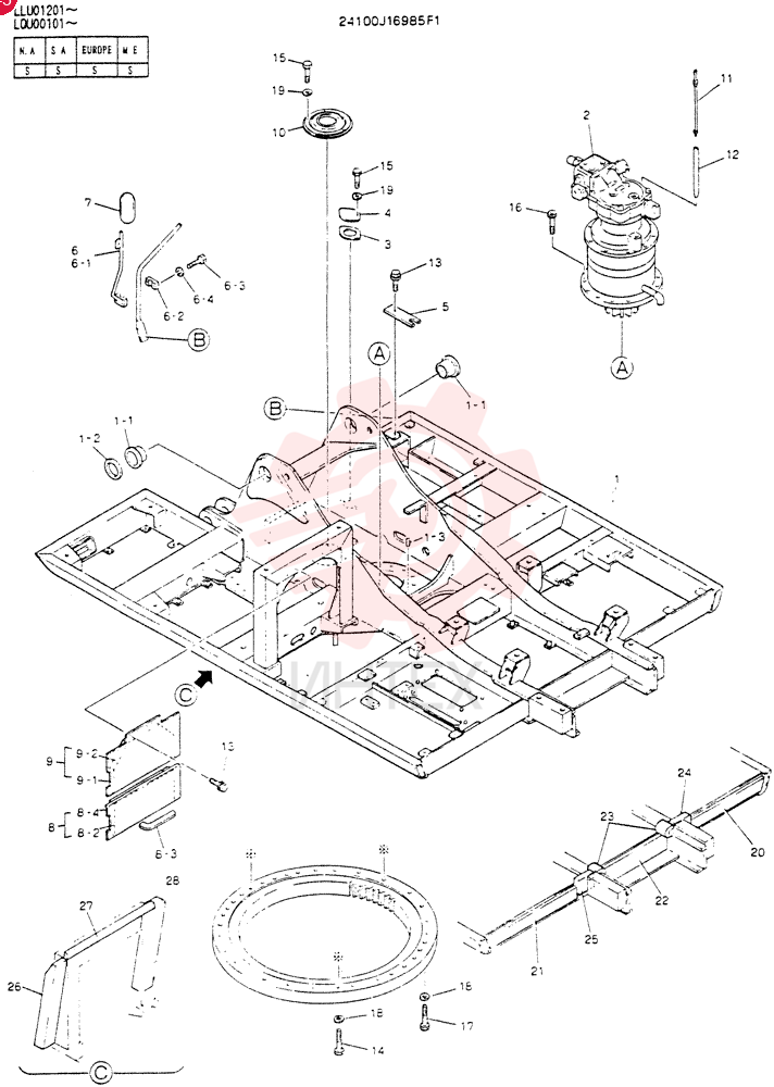 FRAME ASSY, UPP 24100J16985F1