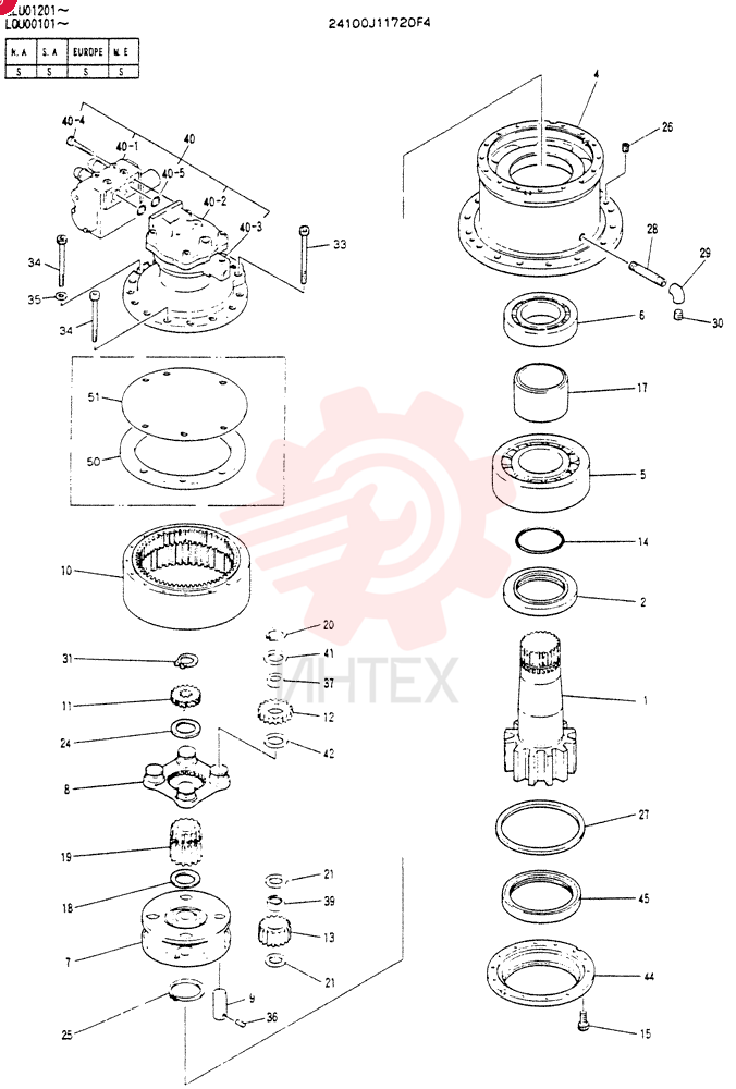 HYDRAULIC MOTOR 24100J11720F4