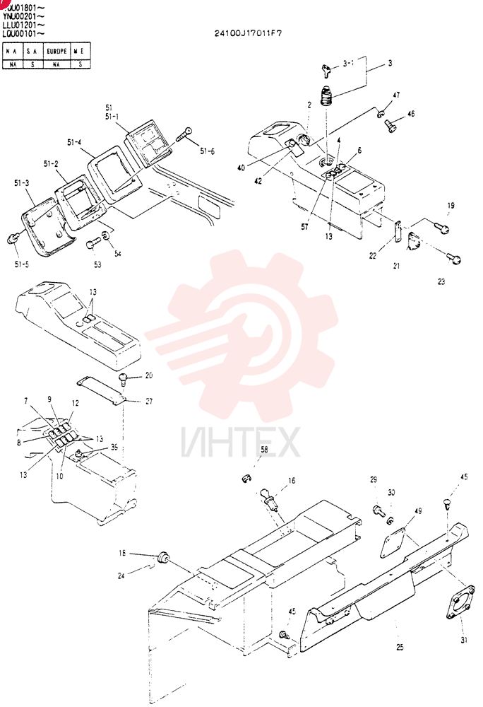 PANEL ASSY, INSTRUMENT 24100J17011F7
