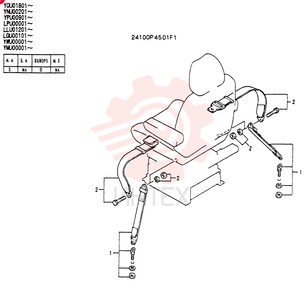 SEAT BELT ASSY 24100P4501F1