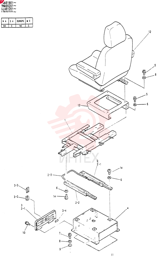 SEAT GROUP 24100N8661F1