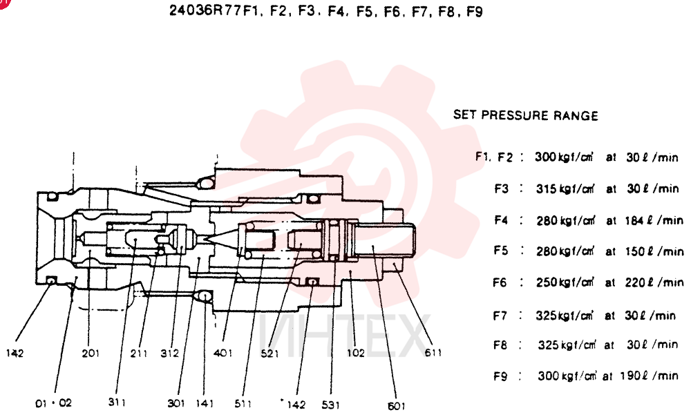 Схема (SK250) - MARK IV EXCAVATOR ASN LQU0101 (NA) (1/98-12/04) 24036R77F1