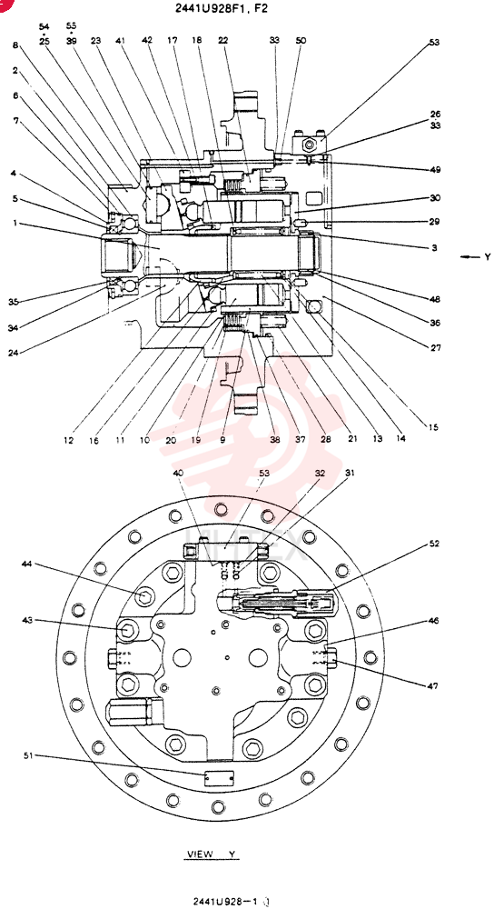 Схема (SK250) - MARK IV EXCAVATOR ASN LQU0101 (NA) (1/98-12/04) 2441U928F1