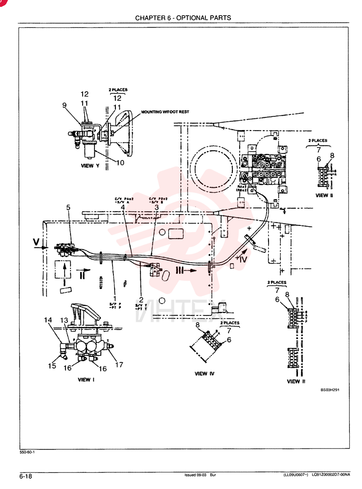 CONTROL LINES, REMOTE - Rotary Circuit / Hand Control - One Way YN68H00112F1
