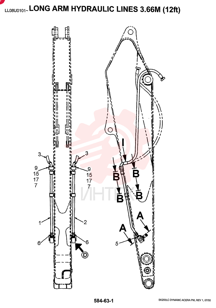 HYD LINES, LONG ARM 3.66M (BREAKER) LQ43H00023F1 (1)