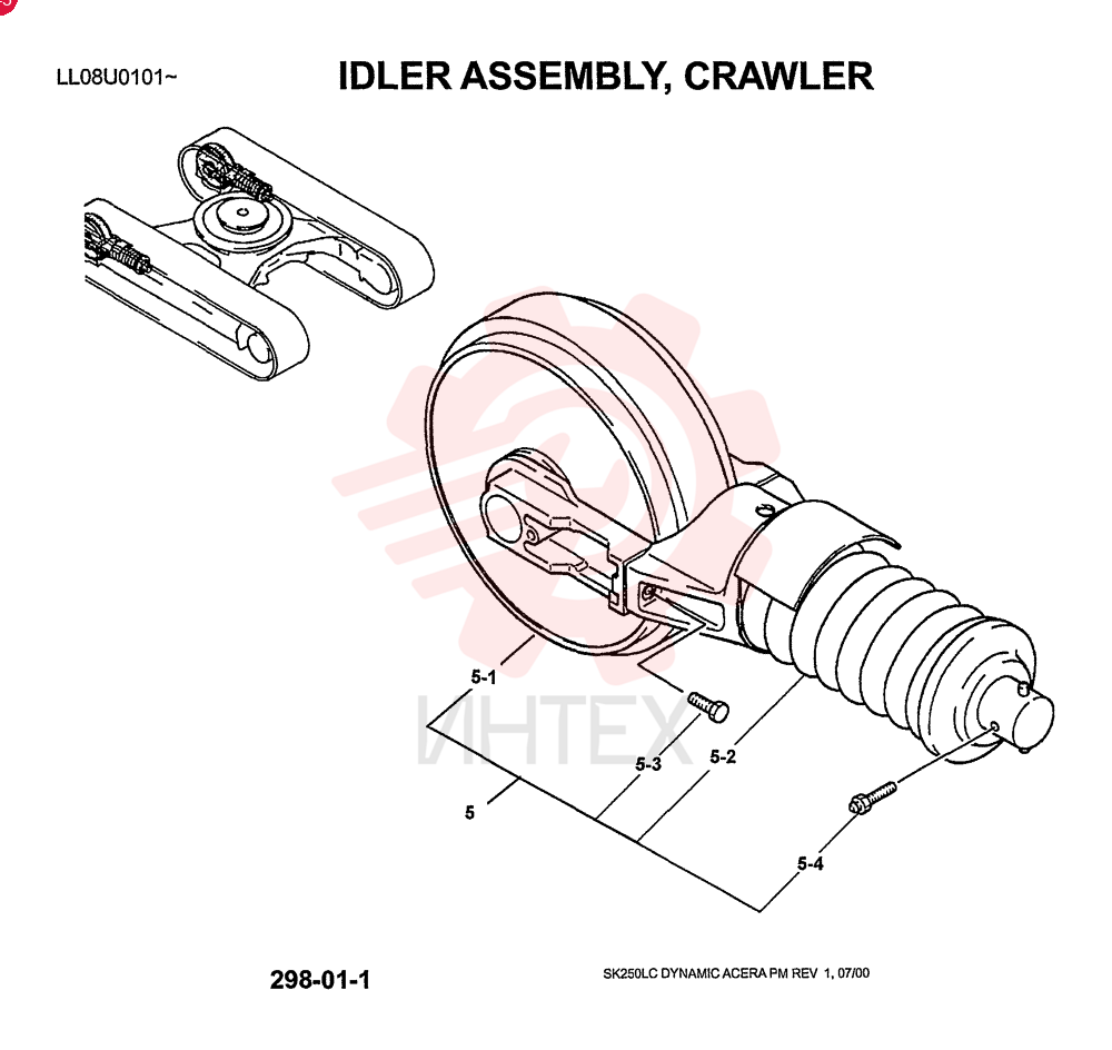 IDLER ASSY, CRAWLER YN52D00015F1
