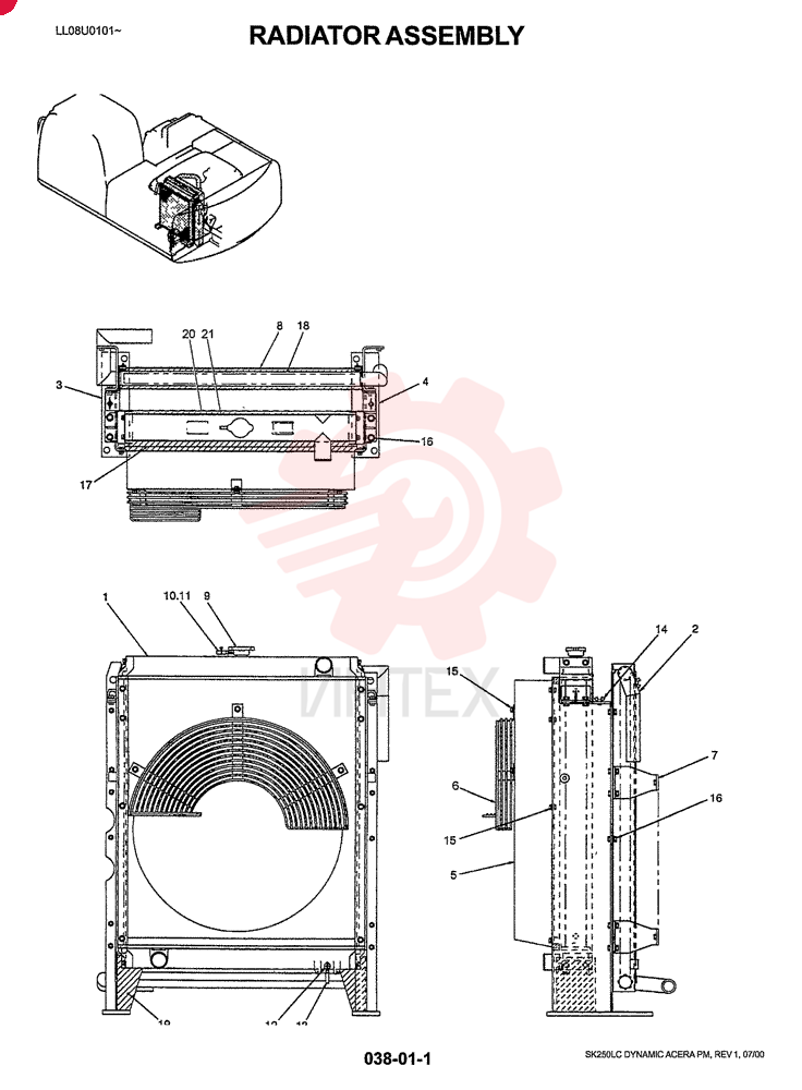 Схема (SK250LC) - DYNAMIC ACERA EXCAVATOR LL08U0101-LL08U0574, LL08U0576-LL08U0606 (1/95-12/06)