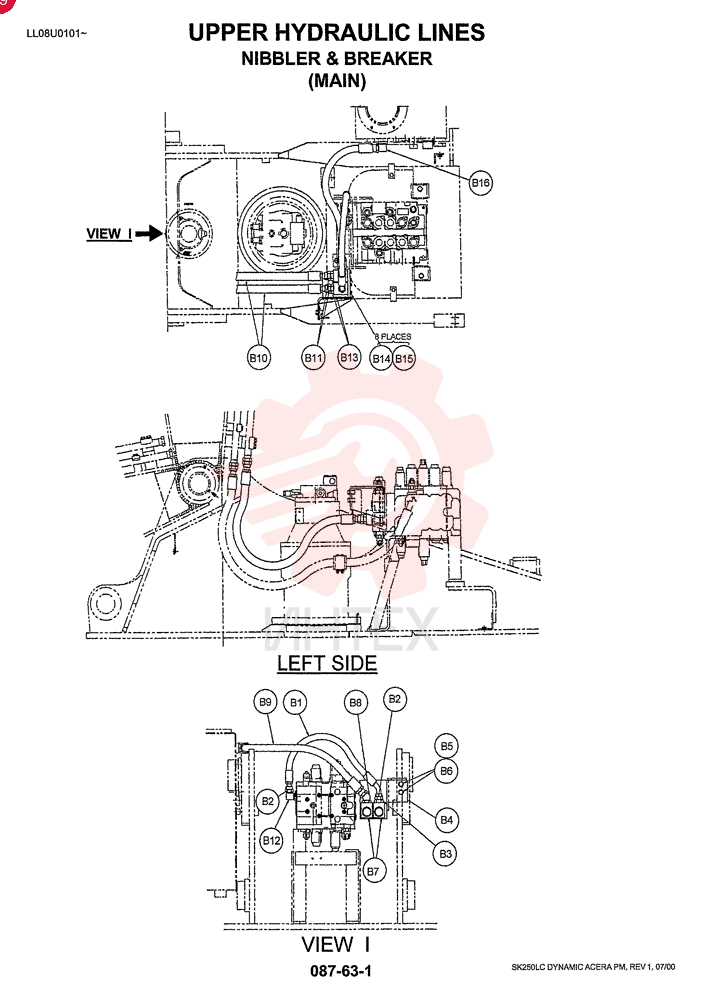 UPPER HYD LINES ( BREAKER) LQ03H00025F1