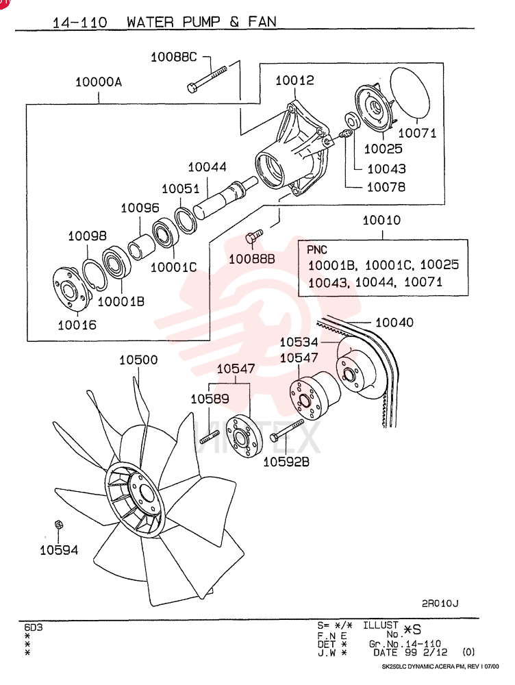 WATER PUMP VAME996874