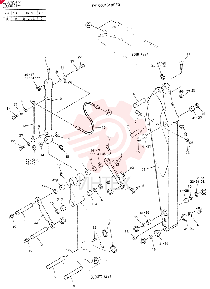 ARM ASSY, 2.98M 24100J15109F3