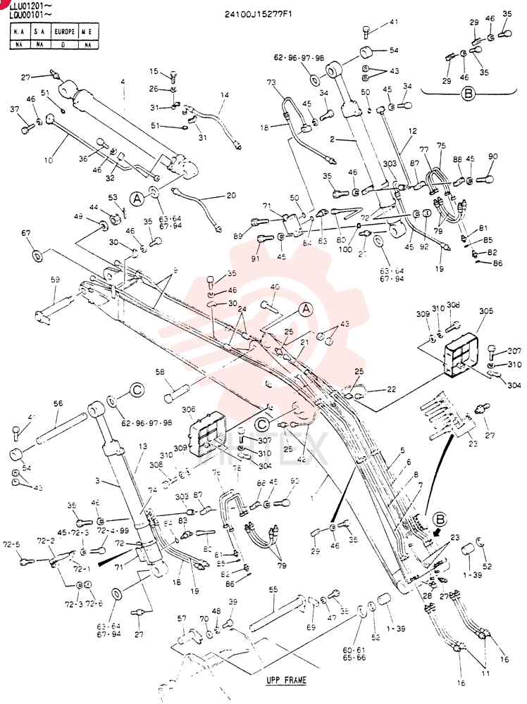 BOOM ASSY, 6. 02M 24100J15277F1