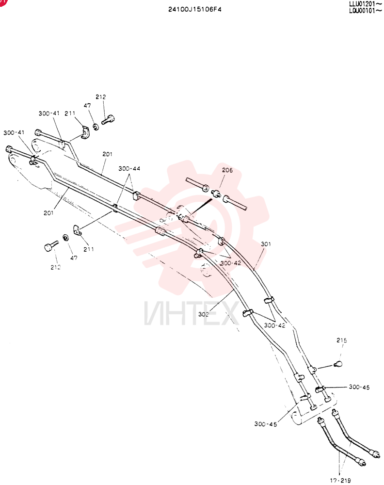 BOOM ASSY, 6. 02M 24100J15106F4 (1)