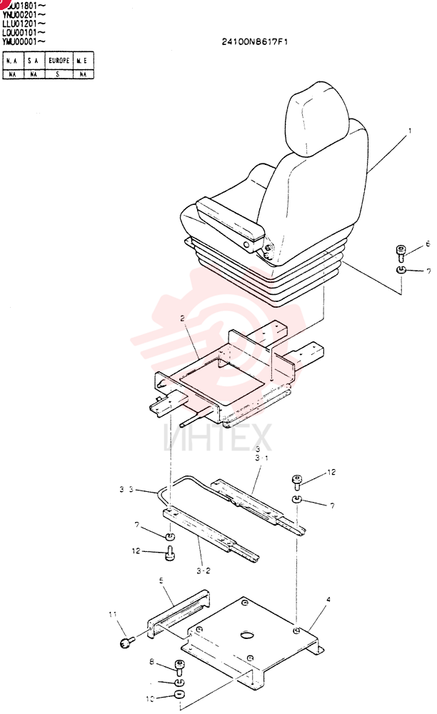SEAT GROUP 24100N8617F1