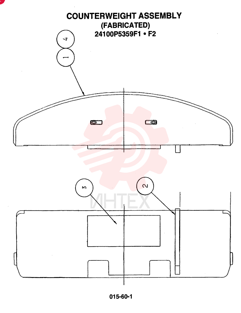 COUNTERWEIGHT ASSEMBLY - STANDARD (FAB), F1: F1