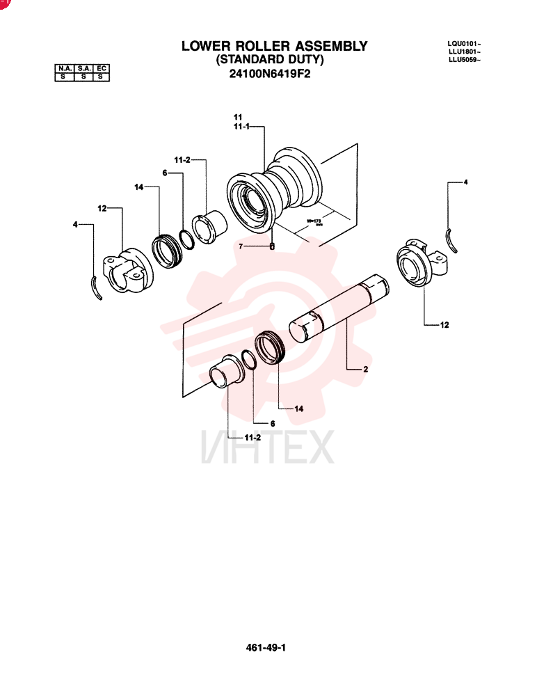 TRACK ROLLER 24100N6419F2