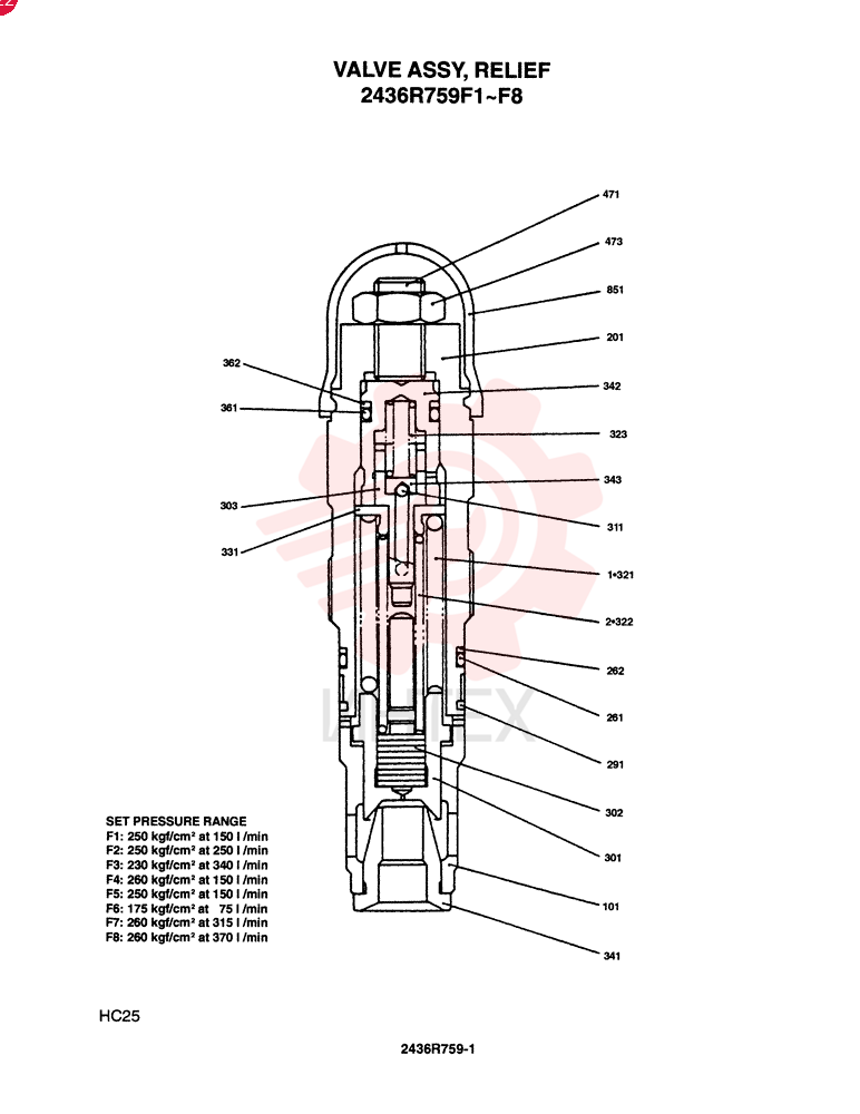 VALVE PRESSURE RELIE 2436R759F1