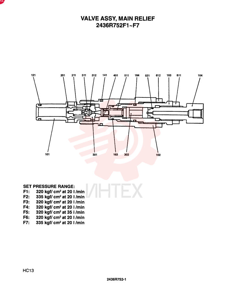 VALVE PRESSURE RELIE 2436R752F1