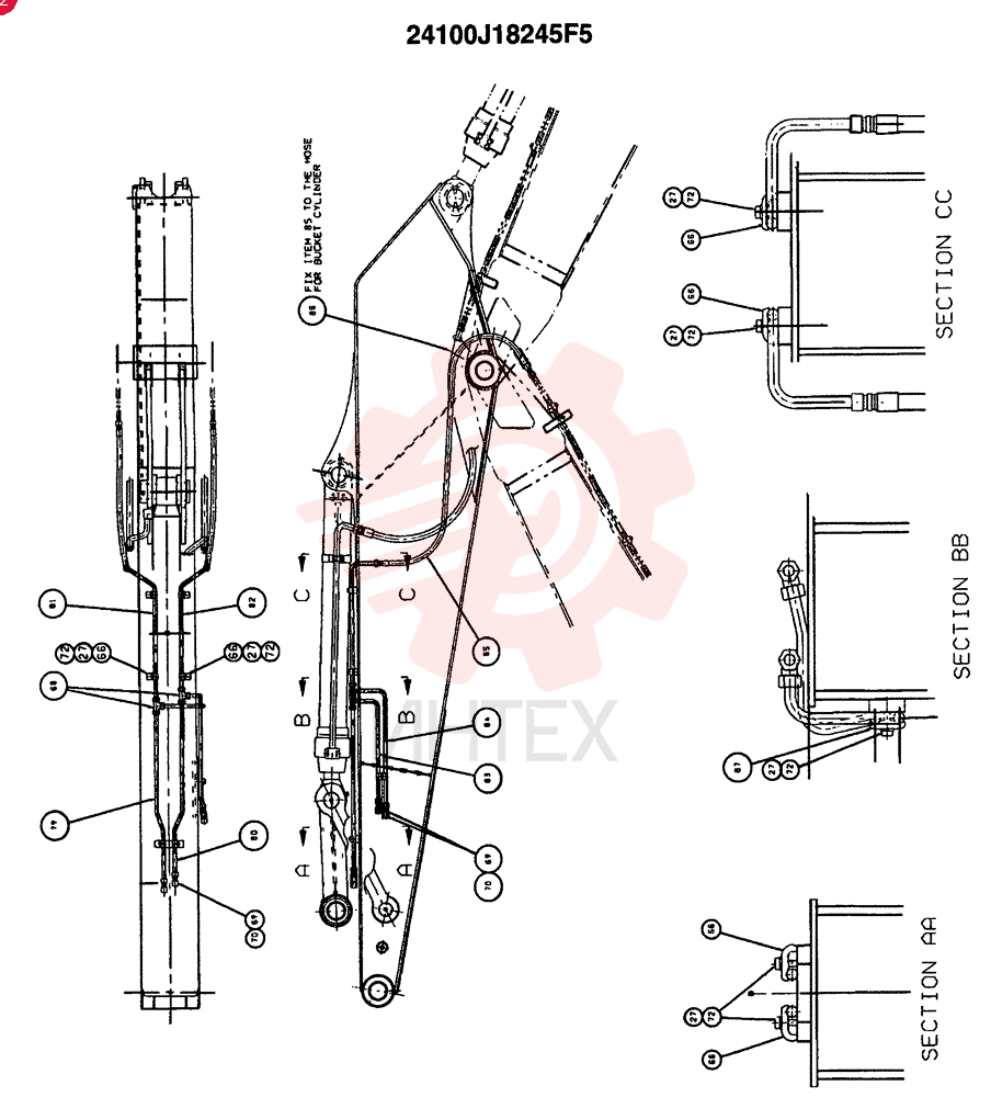 ARM, 3.4M, (11FT 2in) (OPTION-N.A.) 24100J18245F1 (3)