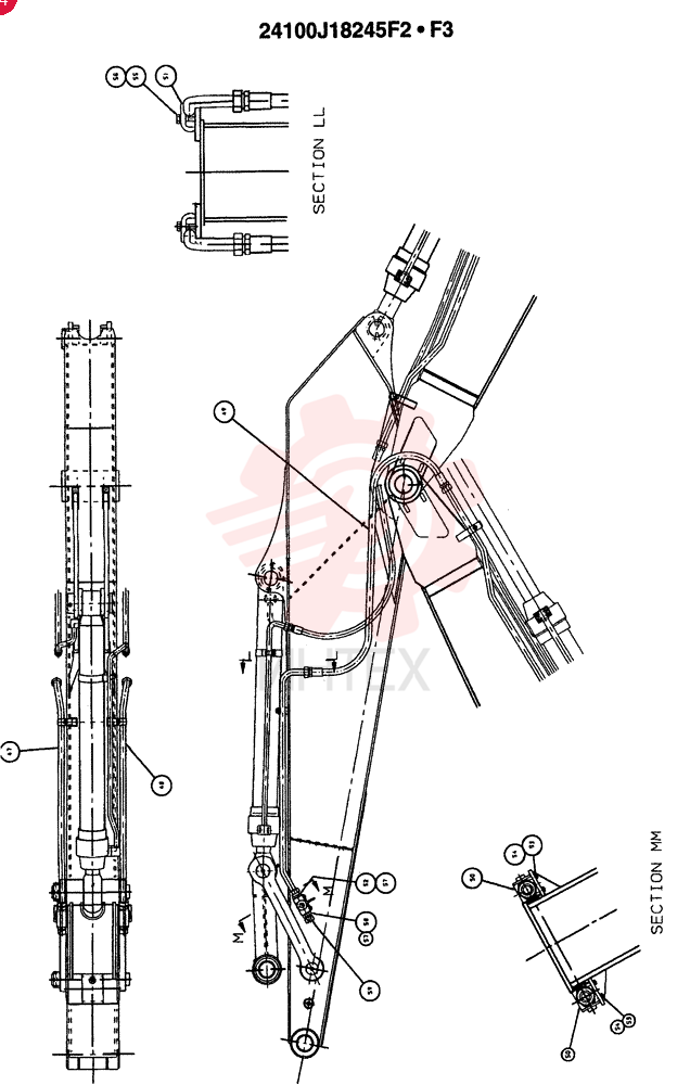 ARM, 3.4M, (11FT 2in) (OPTION-N.A.) 24100J18245F1 (1)